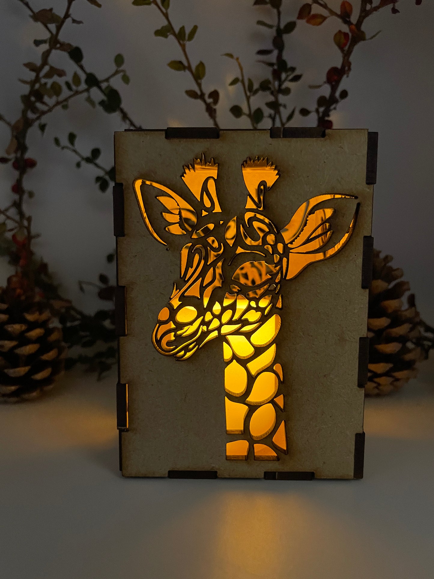 Giraffe Head Lantern MDF Craft Kit - Small