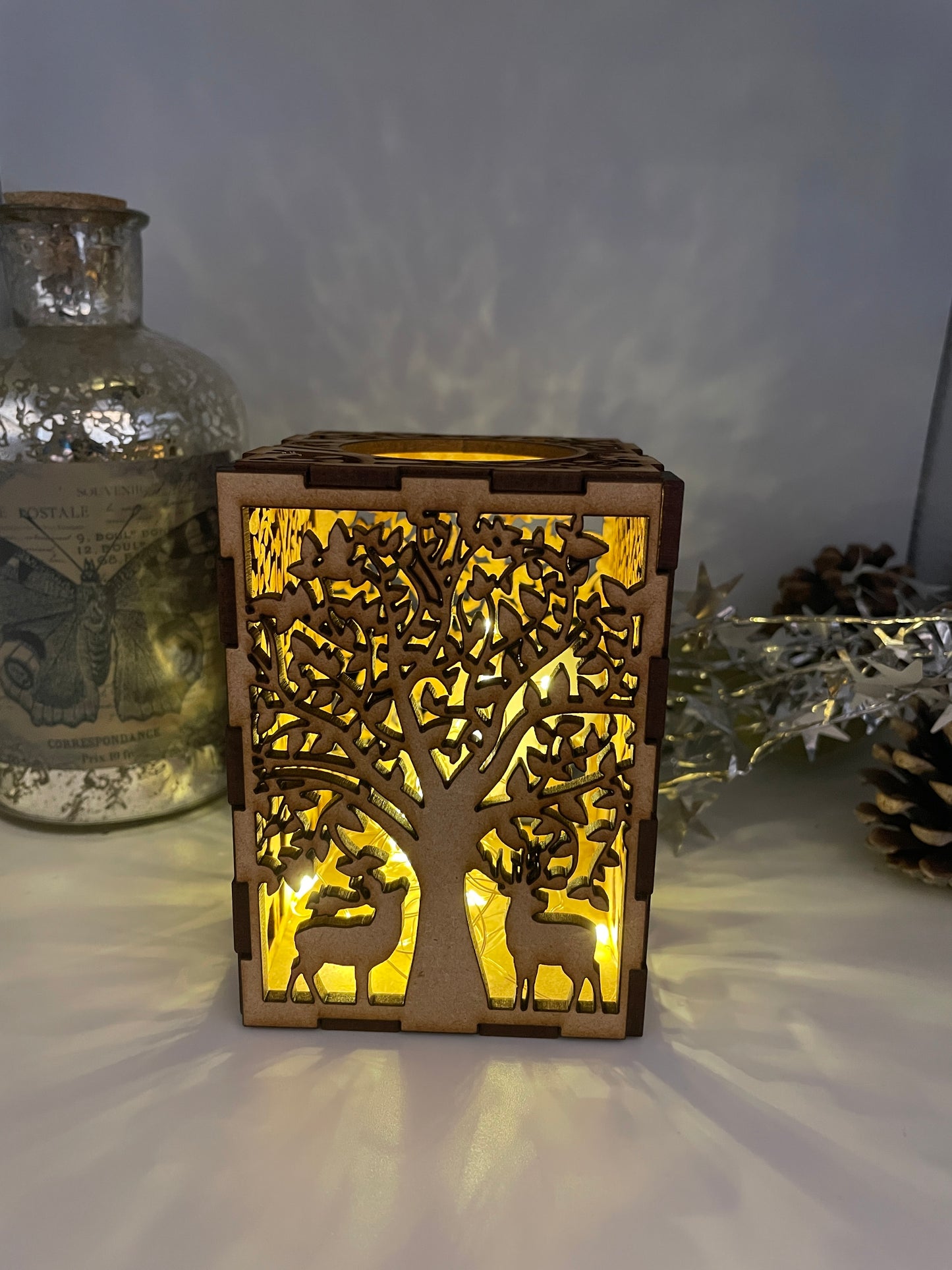 Deer Lantern MDF Craft Kit - Small