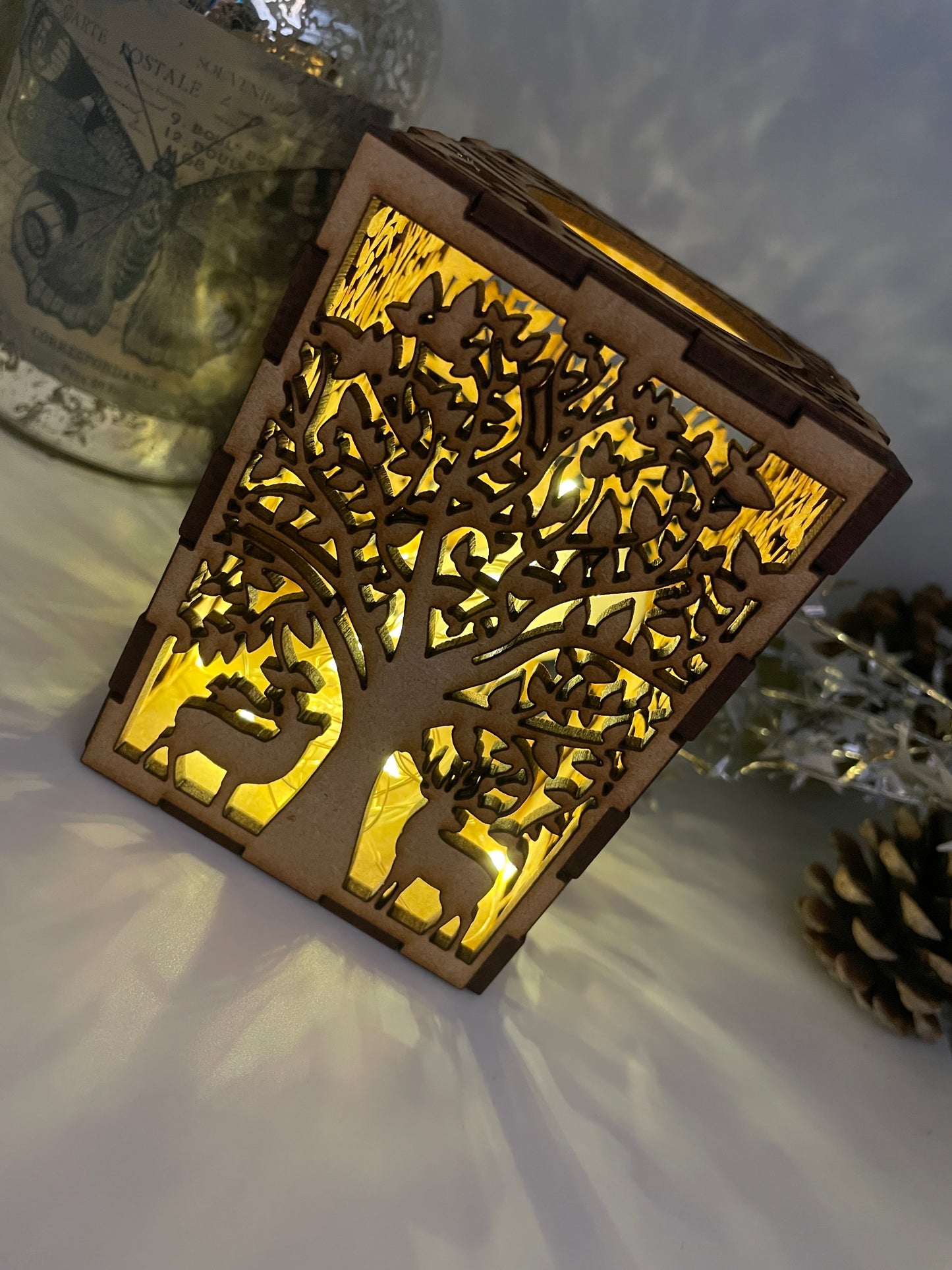 Deer Lantern MDF Craft Kit - Small