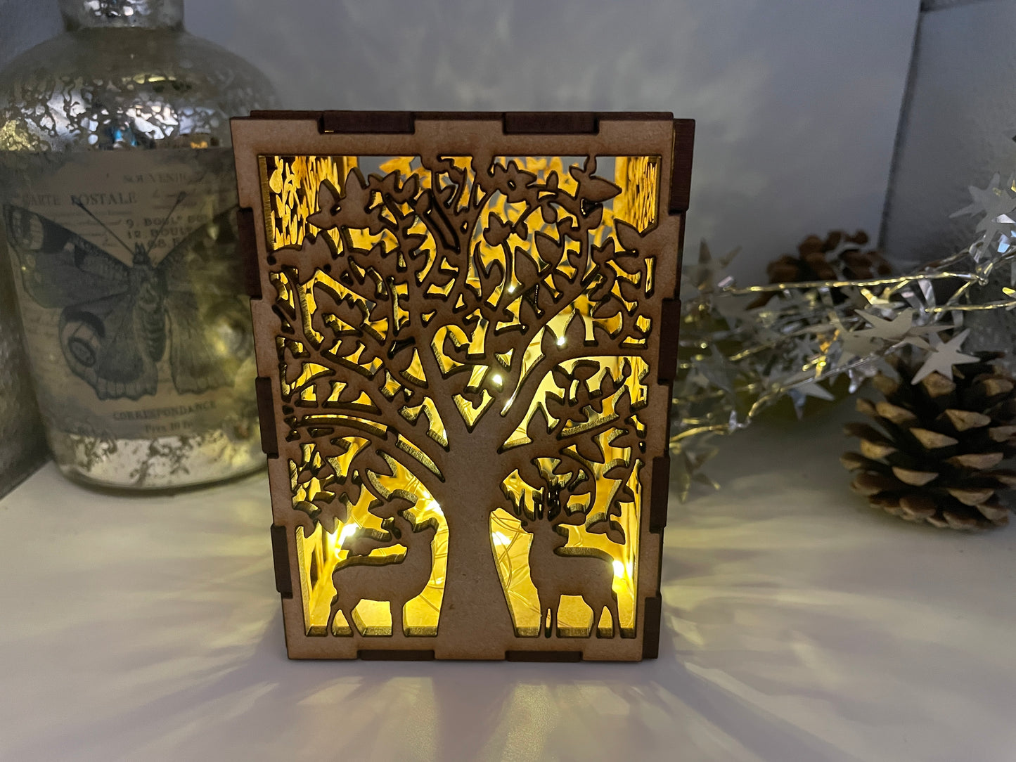 Deer Lantern MDF Craft Kit - Small