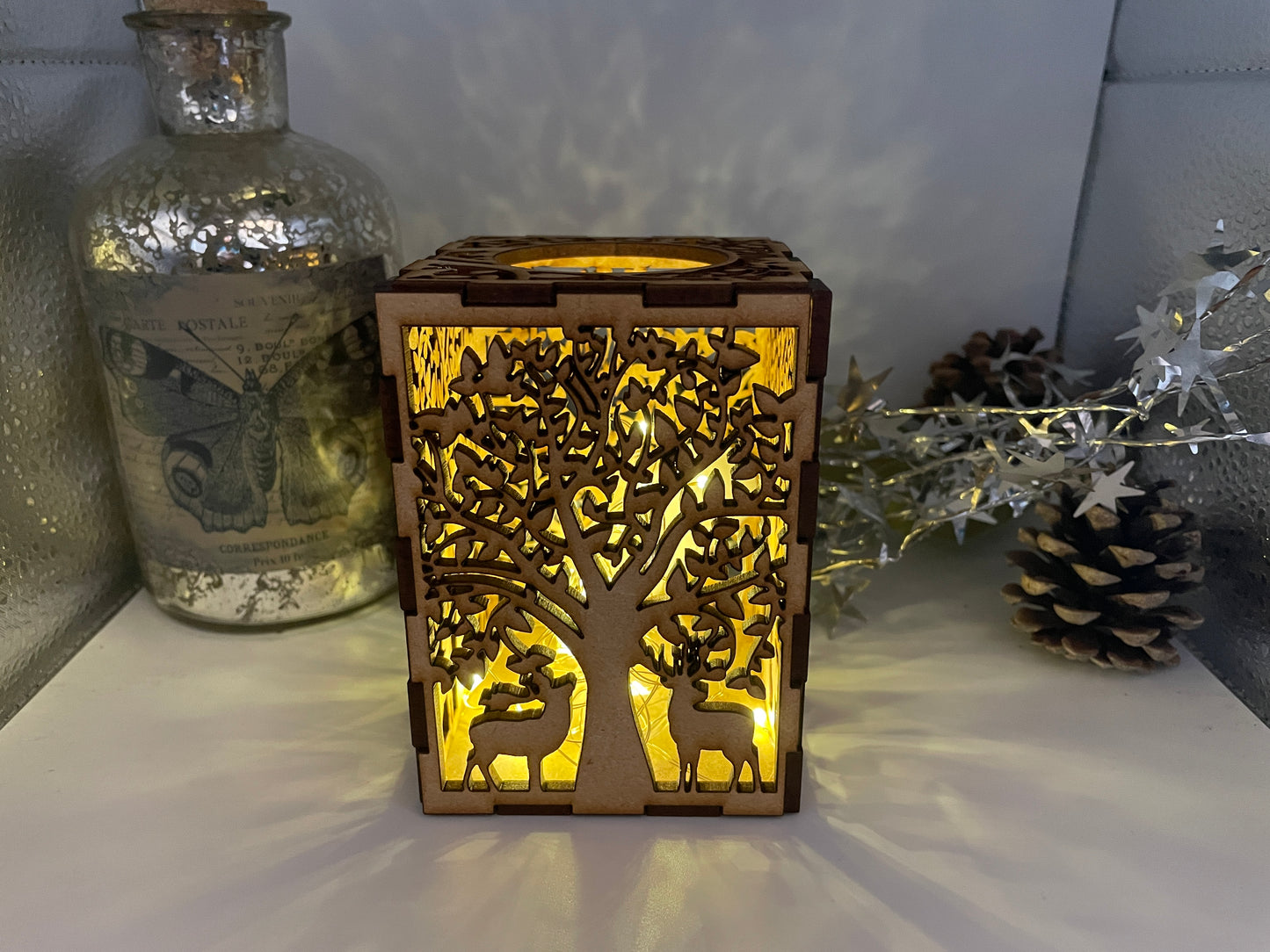 Deer Lantern MDF Craft Kit - Small