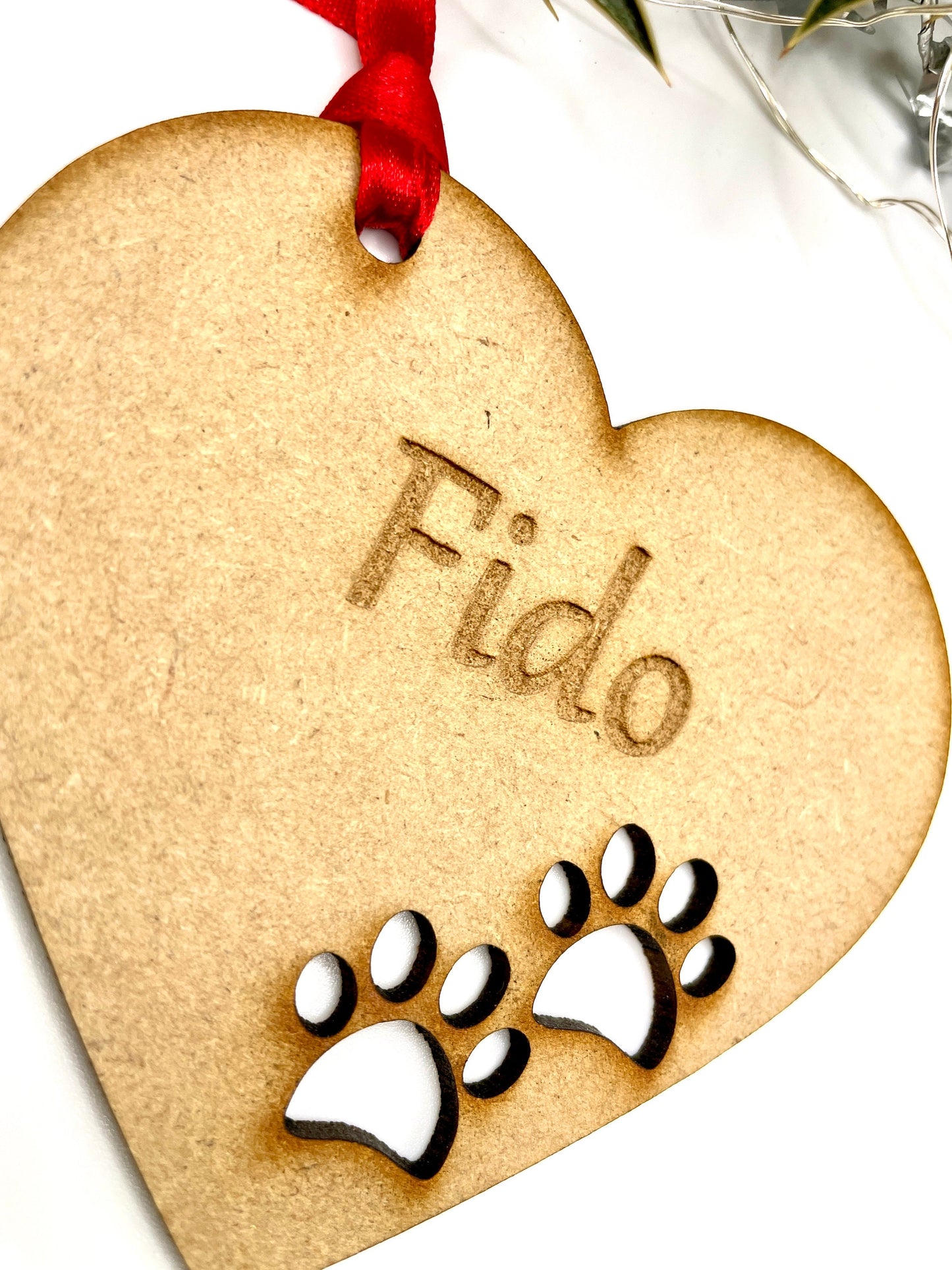 Personalised Pet Heart Ornament for Cats or Dogs