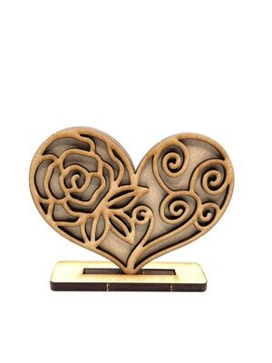 Valentine Heart Ornament/Decoration - Flower Heart - Unique Keepsake Gift