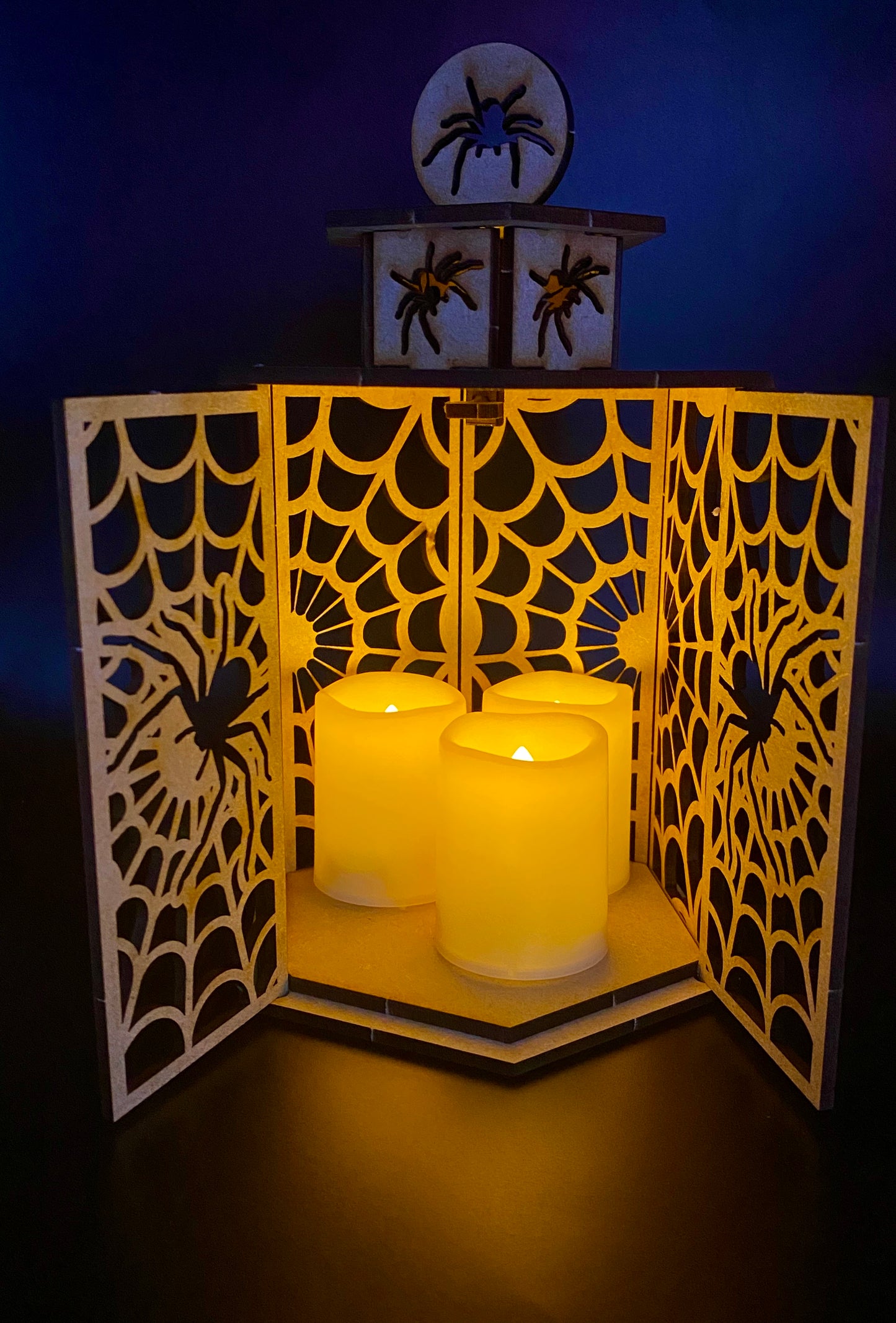 Cobweb Lantern MDF Craft Kit