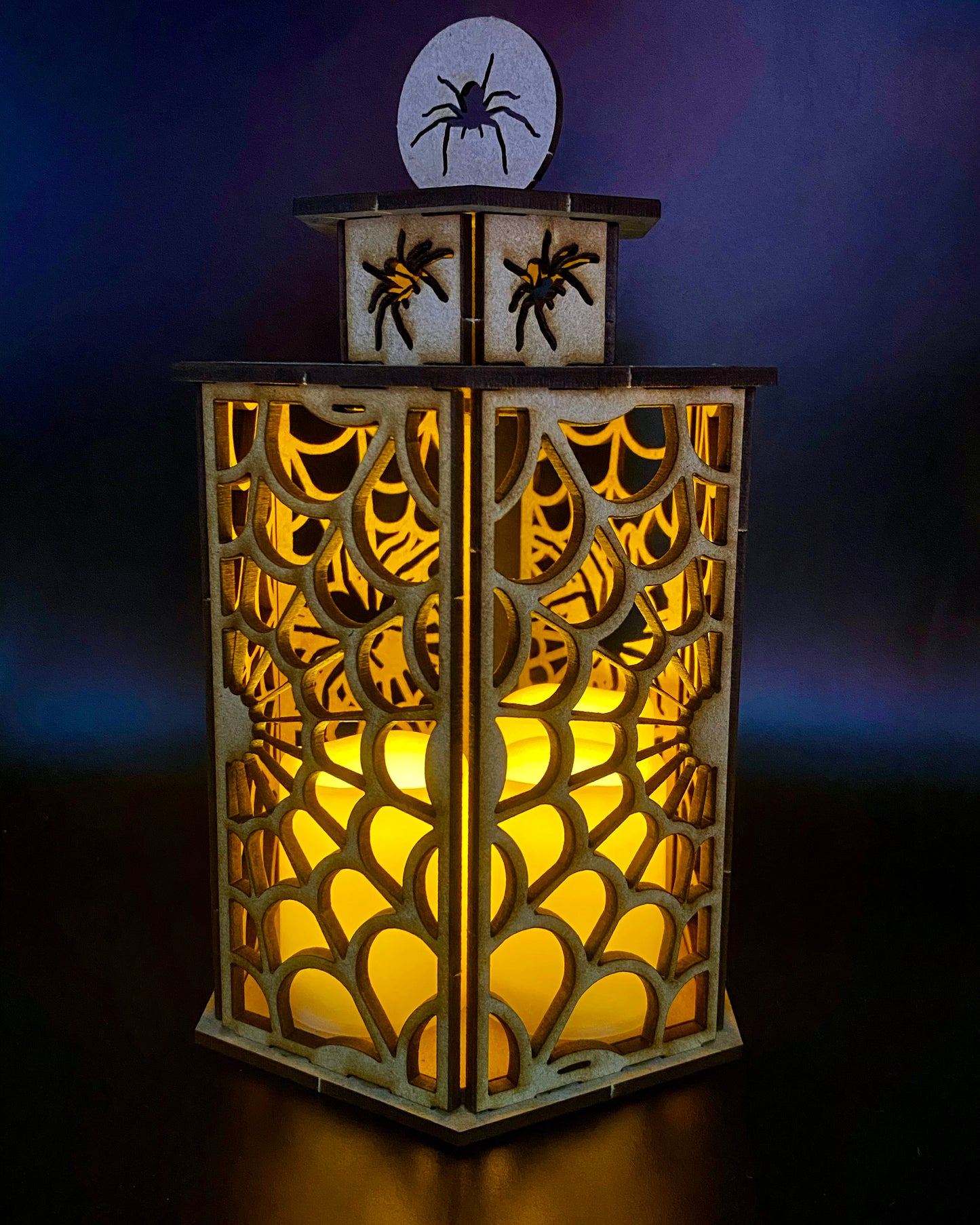 Cobweb Lantern MDF Craft Kit