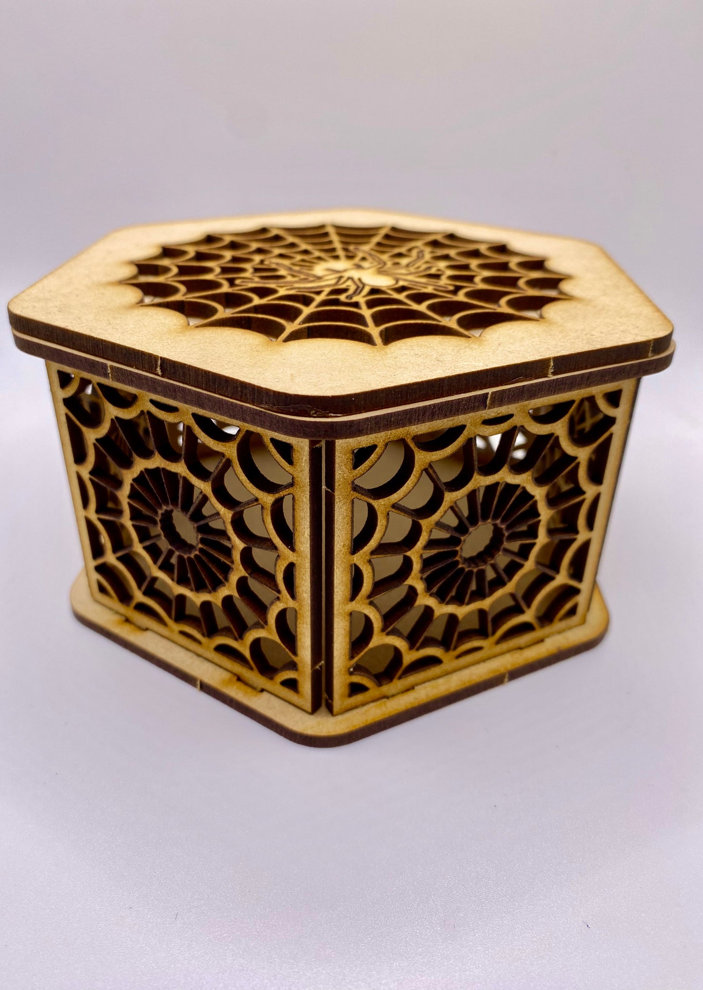 Cobweb Pattern Trinket Storage Boxes MDF Craft Kit