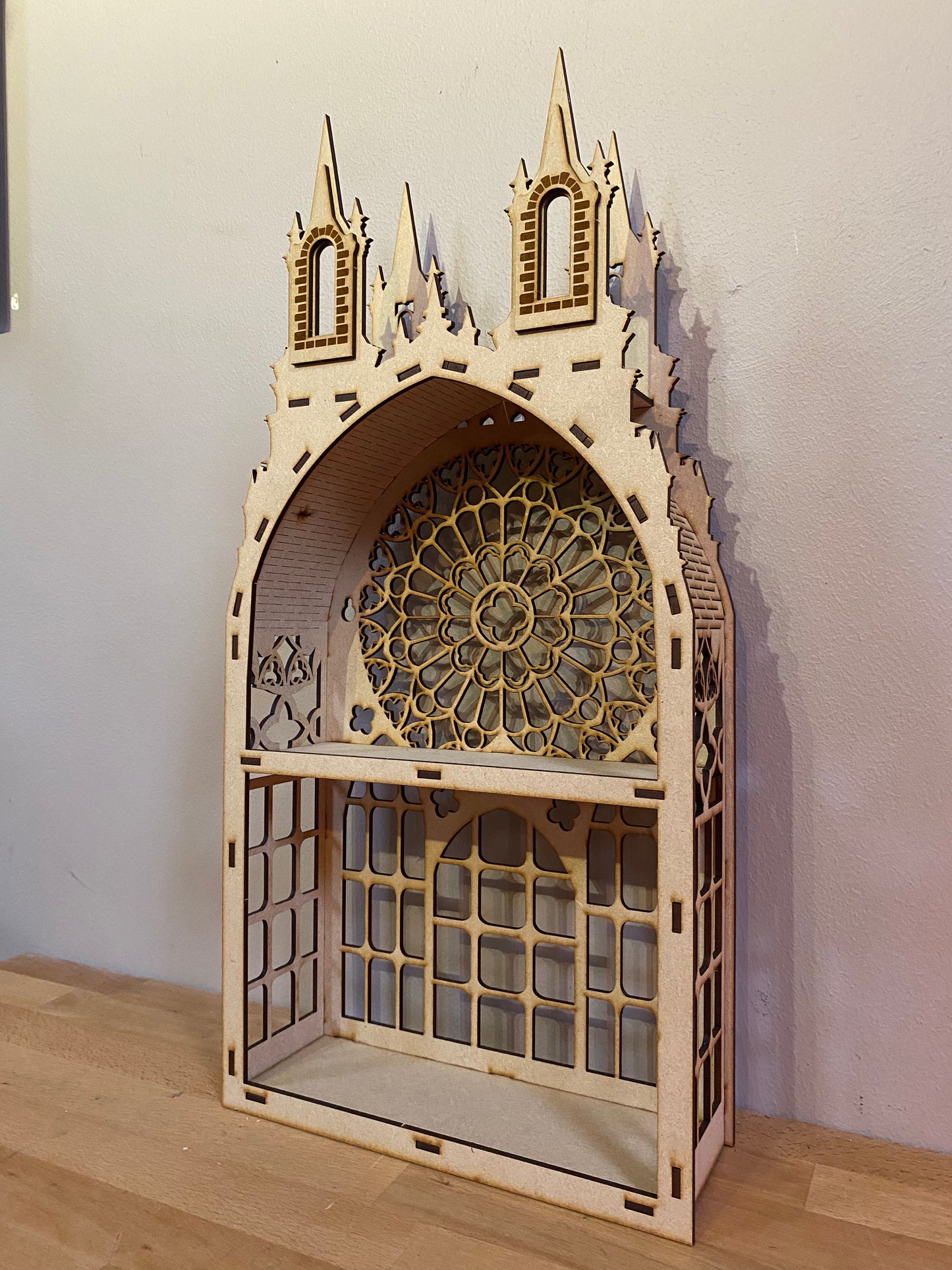 Gothic Two shelf Tower dispaly kitchen storage spice rack