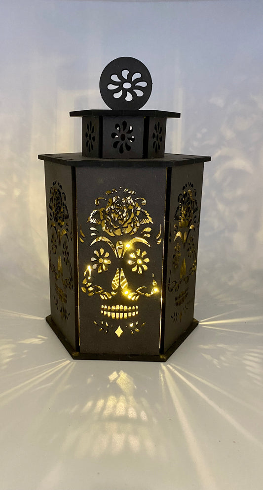 Sugar Skull Lantern MDF large