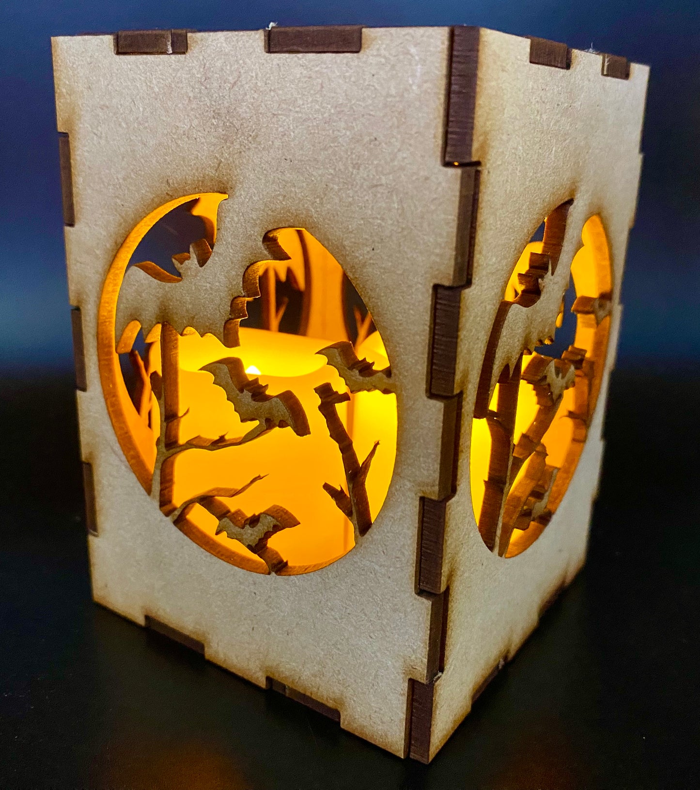 Flying Bats Small Lantern MDF Craft Kit