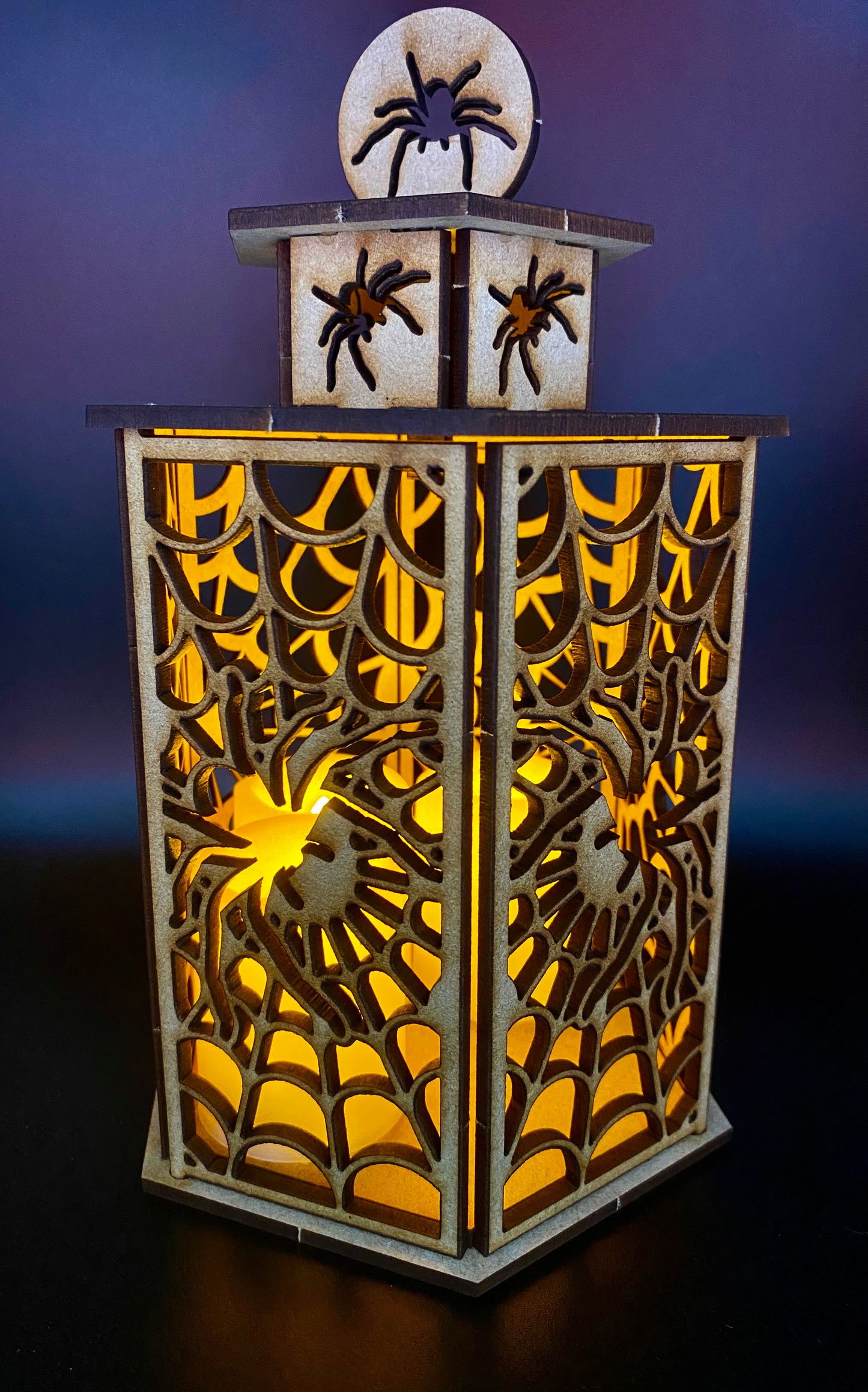 Cobweb Lantern MDF Craft Kit