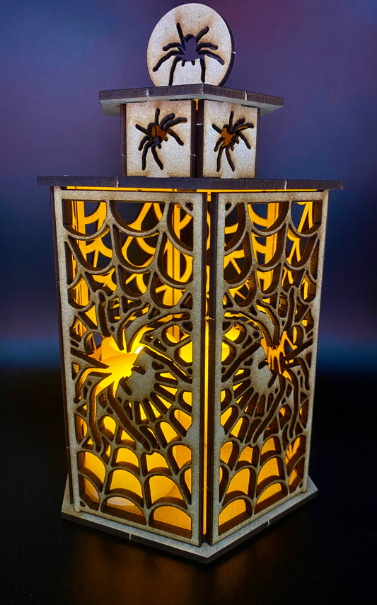 Cobweb Lantern MDF Craft Kit