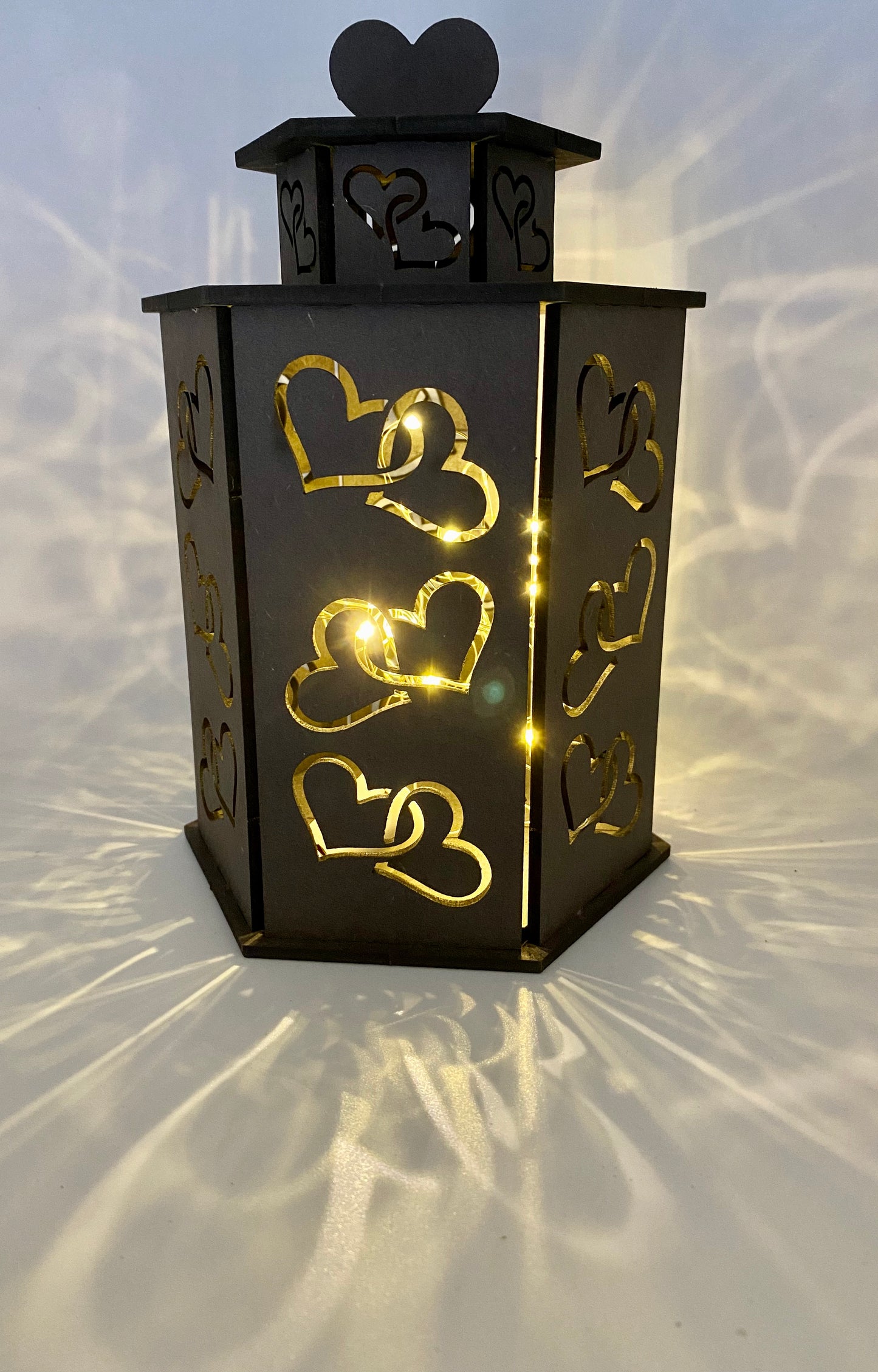 Hearts Lantern MDF large