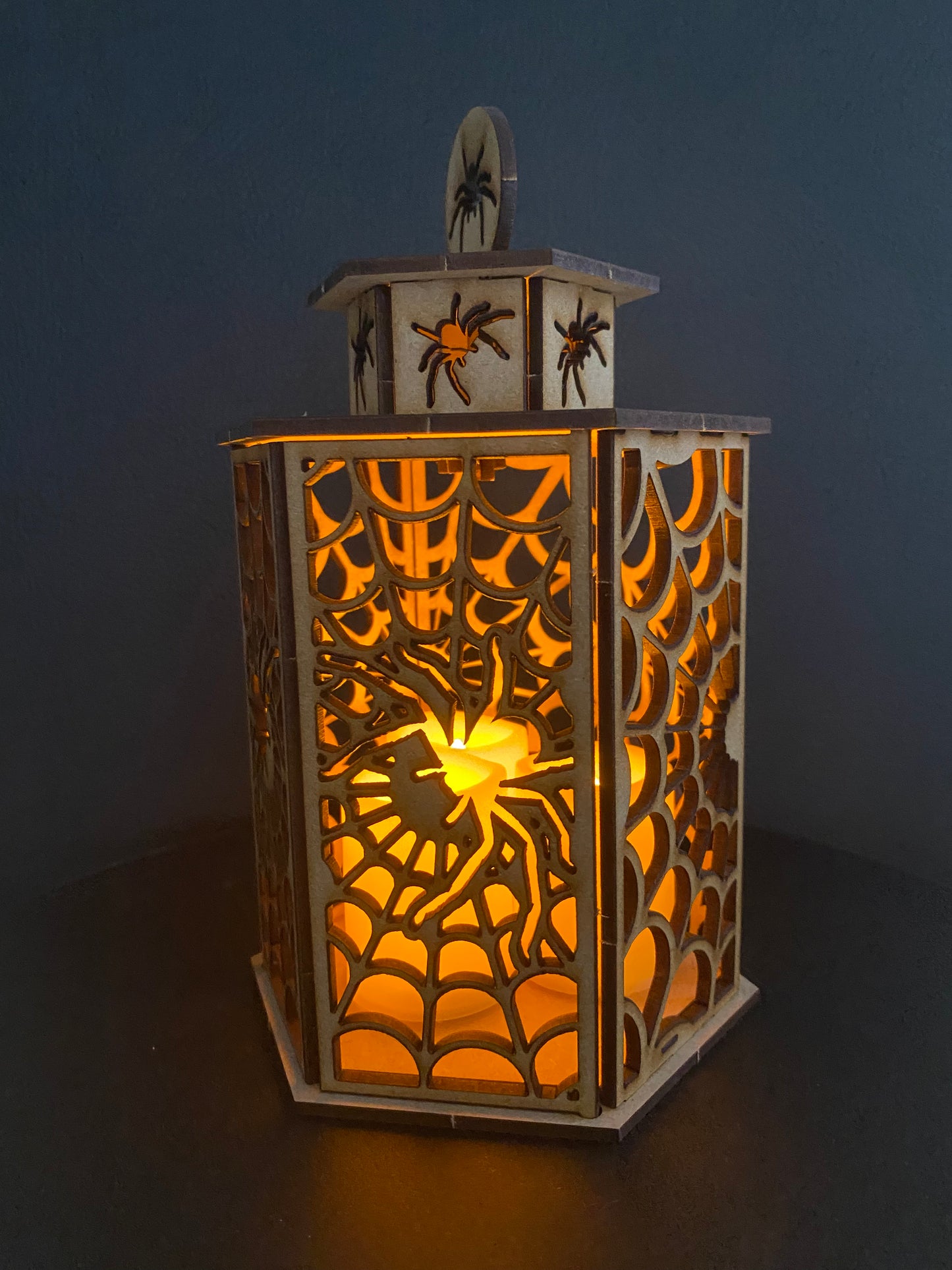 Cobweb Lantern MDF Craft Kit