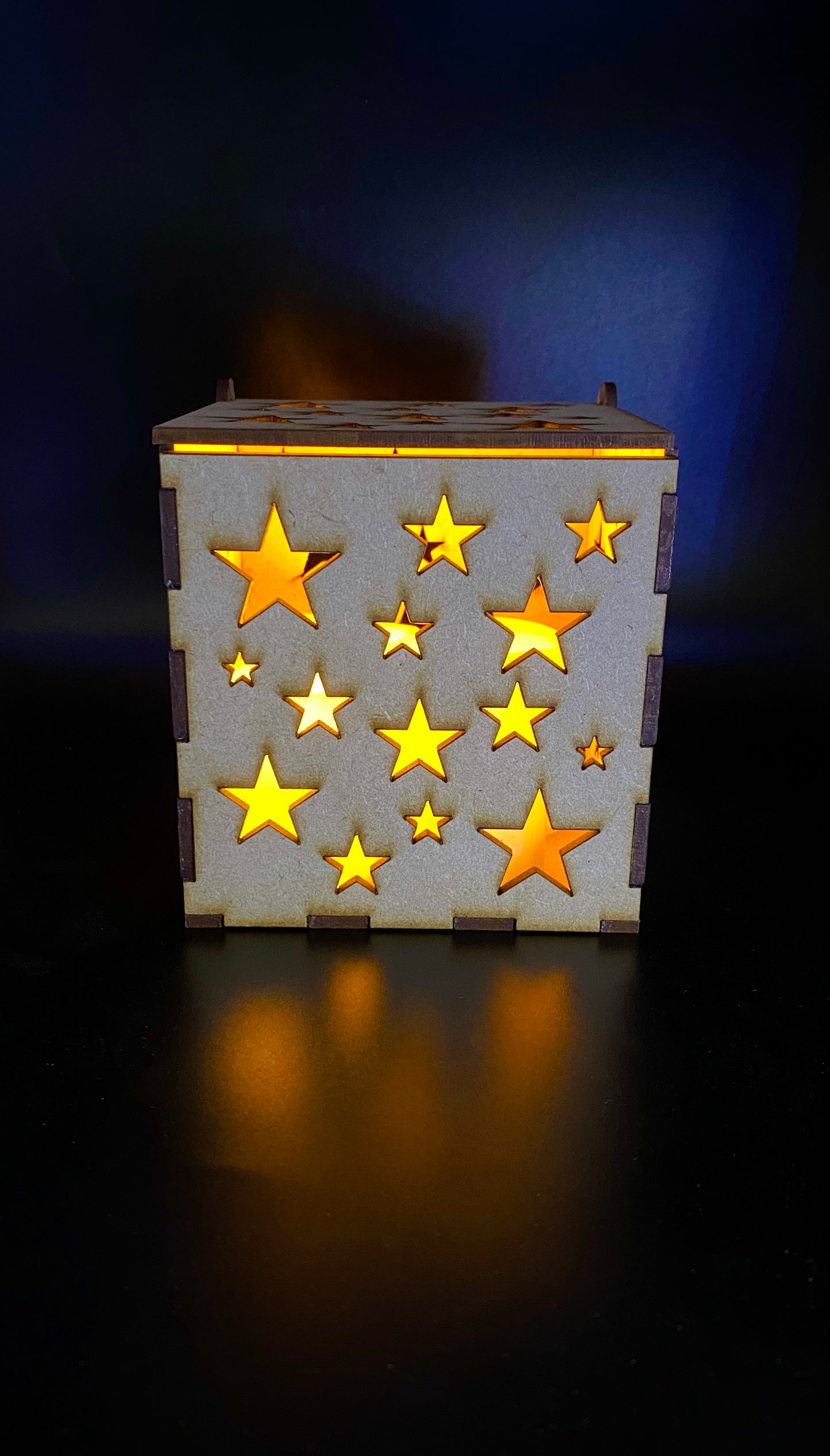 Christmas Stars MDF Night Light