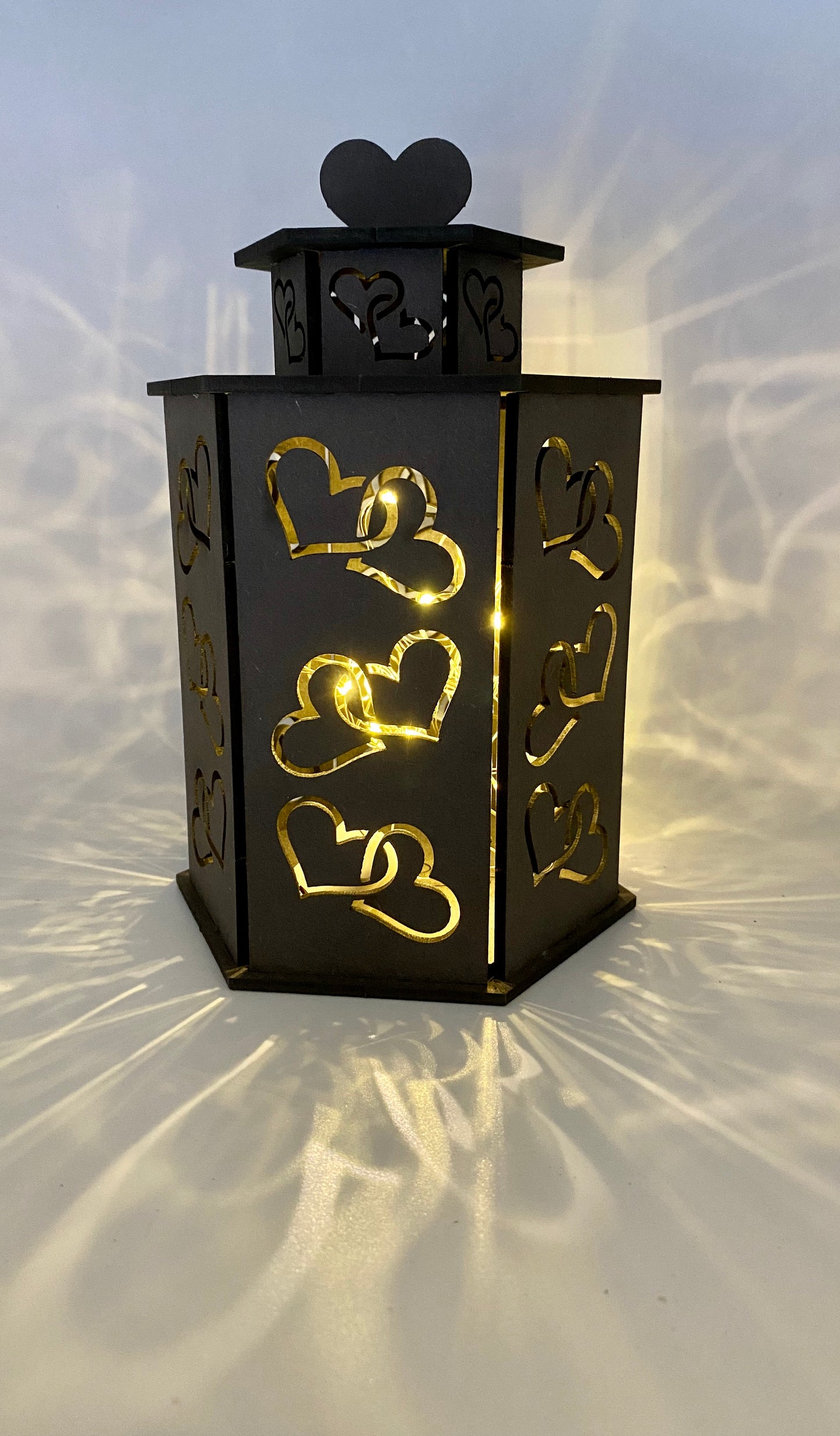 Hearts Lantern MDF large