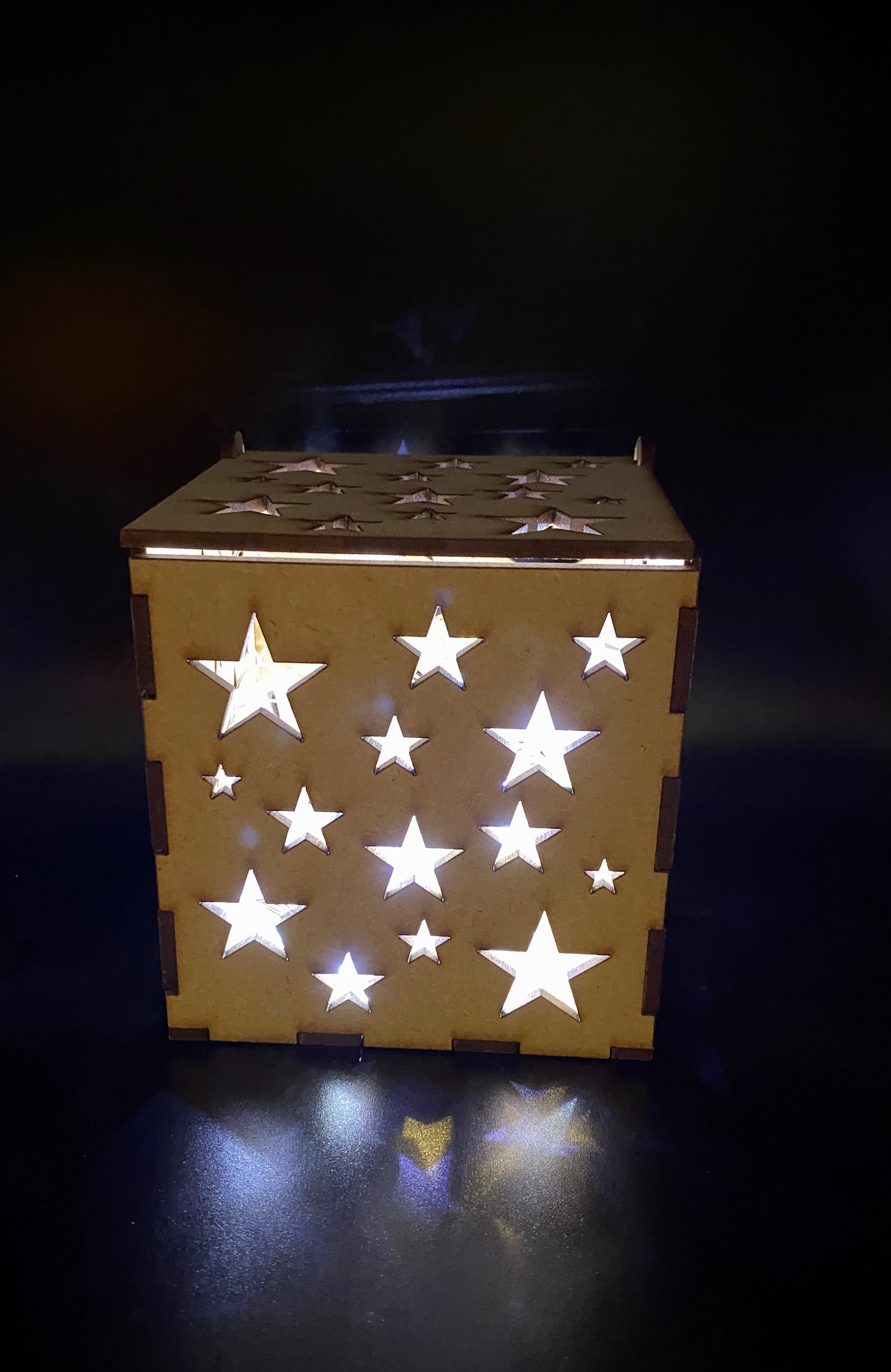 Christmas Stars MDF Night Light