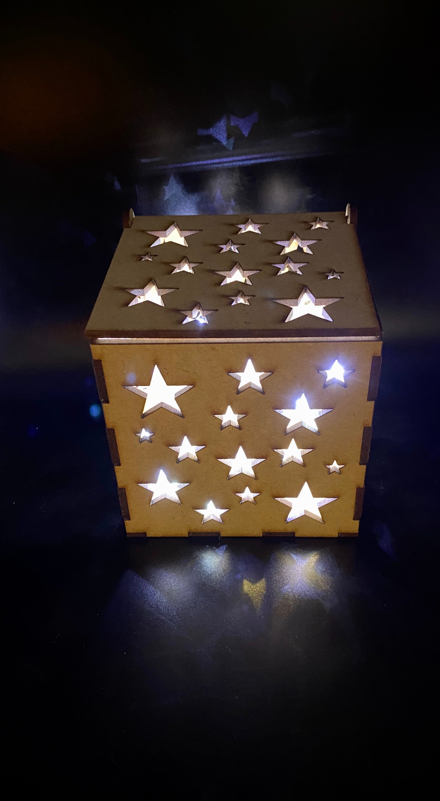 Christmas Stars MDF Night Light