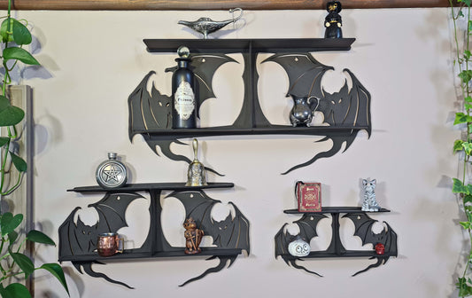 Bat Shelving, Bat Décor, Gothic Shelving , Gothic Décor, Mystical Décor, Mystical Shelving, Magical Shelving, Whimsey Shelving, Shelves
