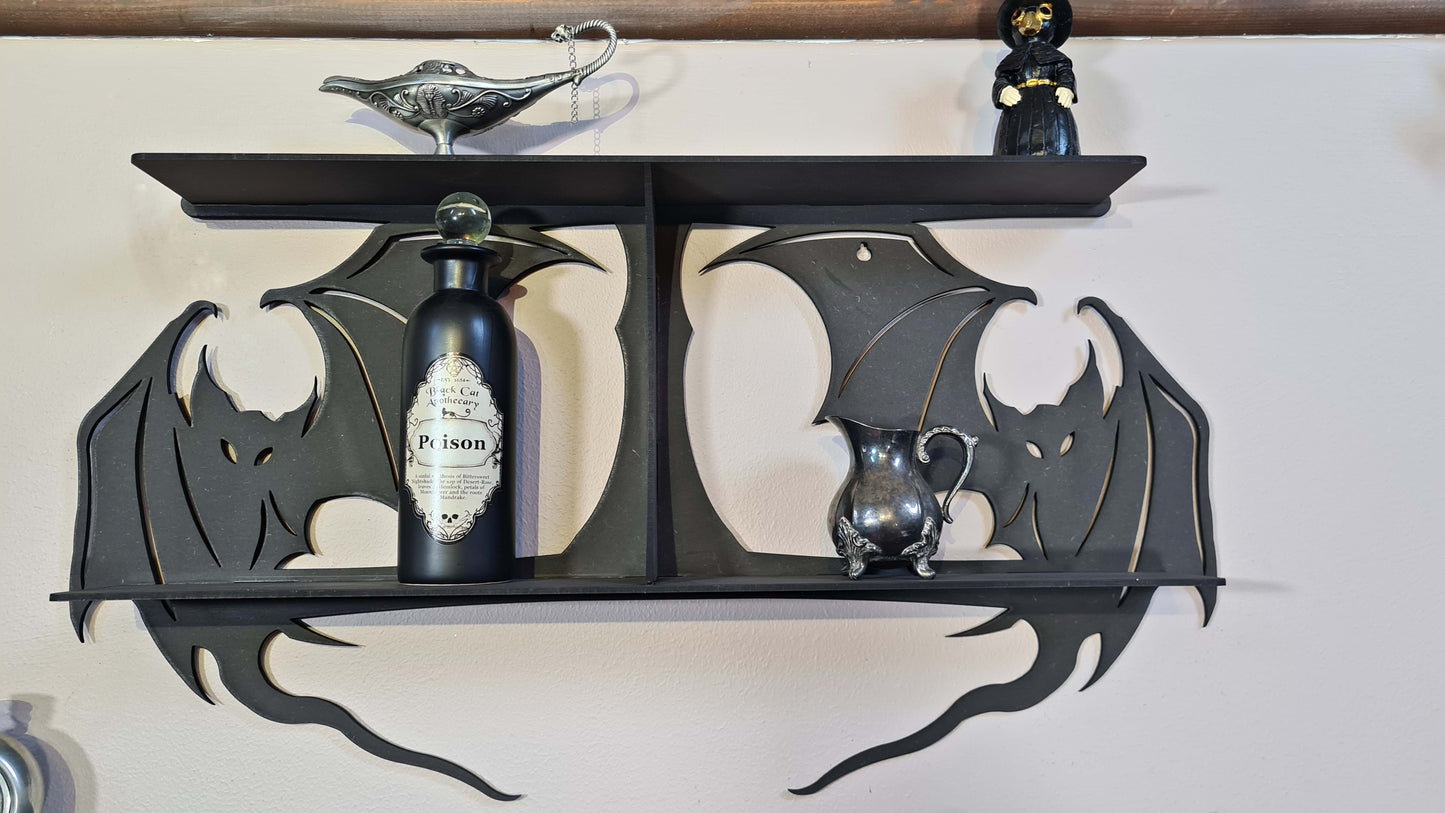 Bat Shelving, Bat Décor, Gothic Shelving , Gothic Décor, Mystical Décor, Mystical Shelving, Magical Shelving, Whimsey Shelving, Shelves