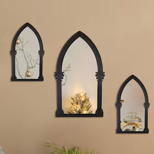 Gothic Mirror, Gothic Wall Décor, Cathedral Windows, Spooky Gift Ideas, Church Mirror, Decorative Mirror, Gothic Cathedral Window Mirror