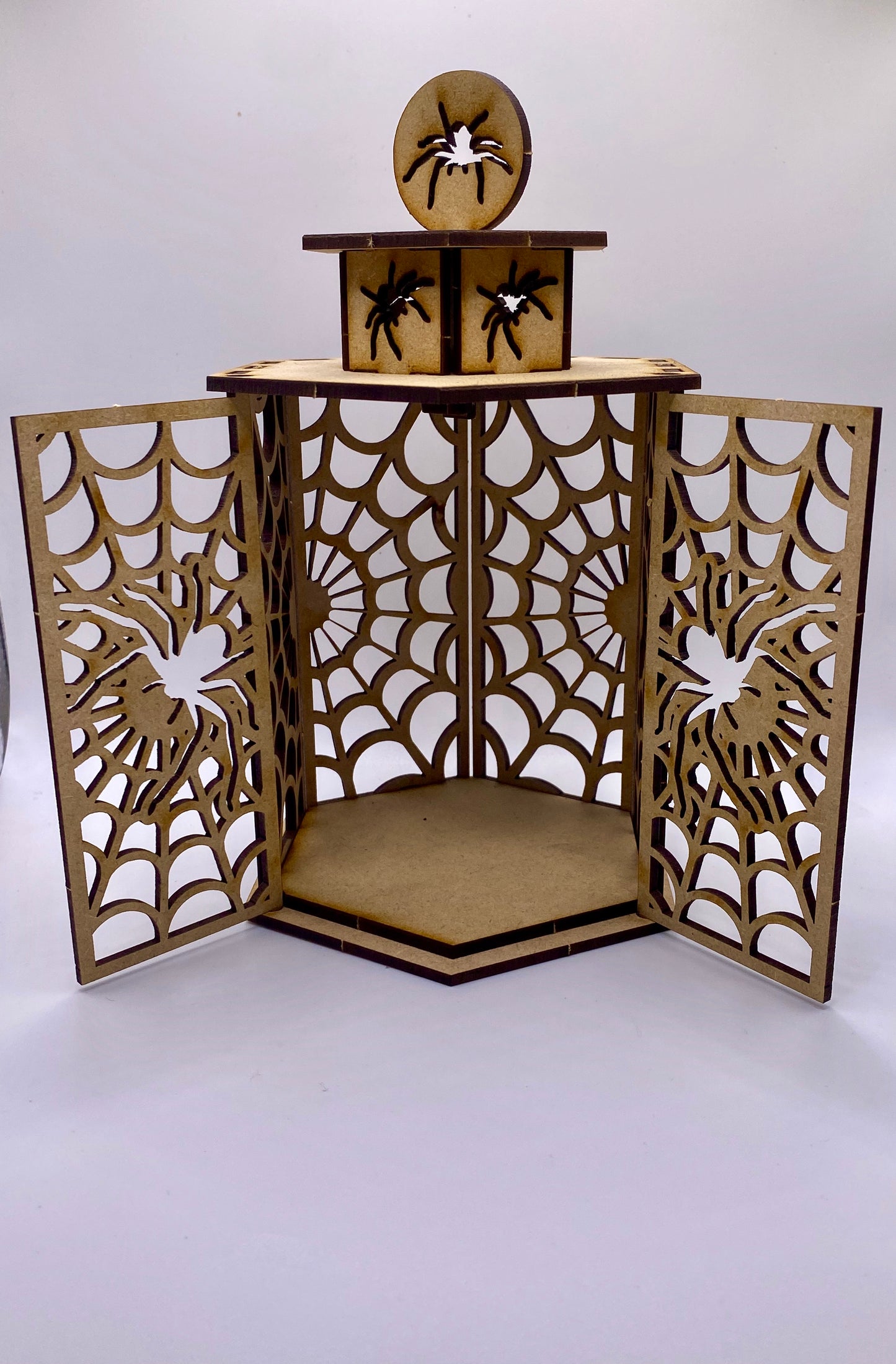 Cobweb Lantern MDF Craft Kit