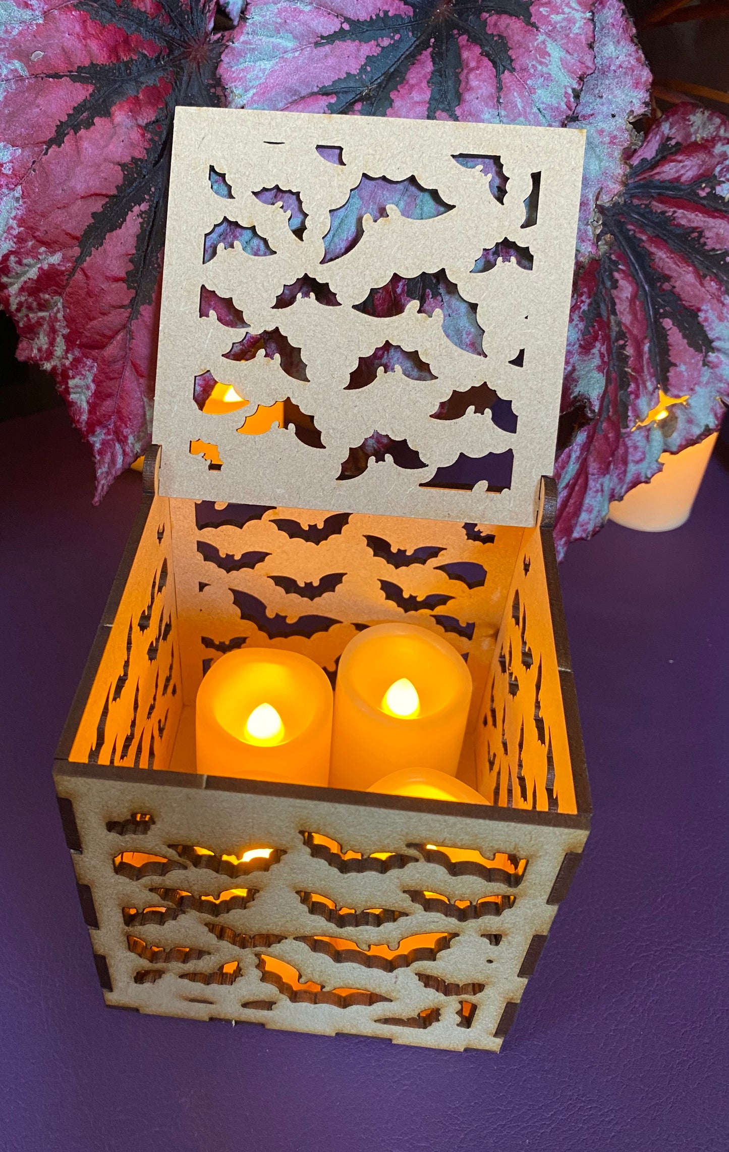 Bats MDF Night Light Craft Kit