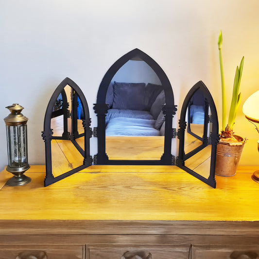 Gothic Mirror, Dressing table mirror, Vanity mirror, Make up mirror