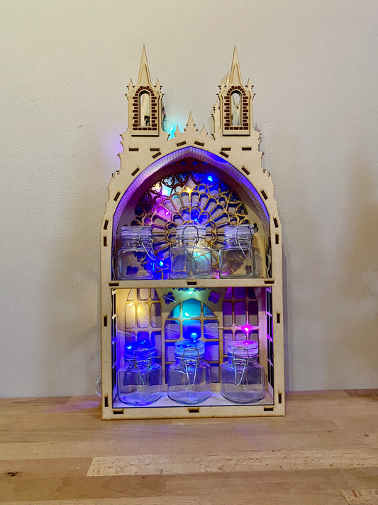 Gothic Two shelf Tower dispaly kitchen storage spice rack