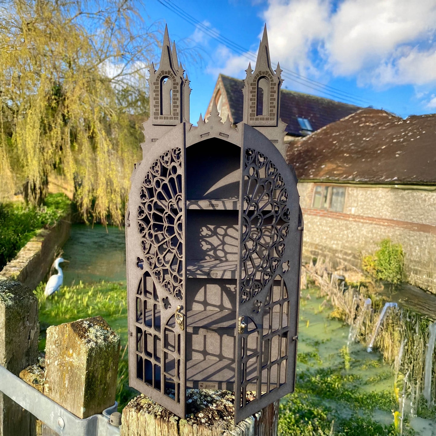 Crystal Display Shelf, Castle Shelf, Gothic Display Cabinet,  Gothic Decor, Crystal Display Cabinet, Display Cabinet, Gothic Shelving