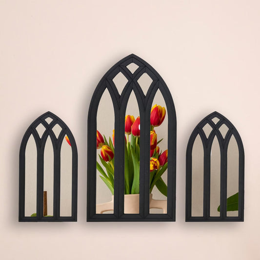 Gothic Mirror, Gothic Wall Décor, Cathedral Windows, Spooky Gift Ideas, Church Mirror, Decorative Mirror, Gothic Cathedral Window Mirror