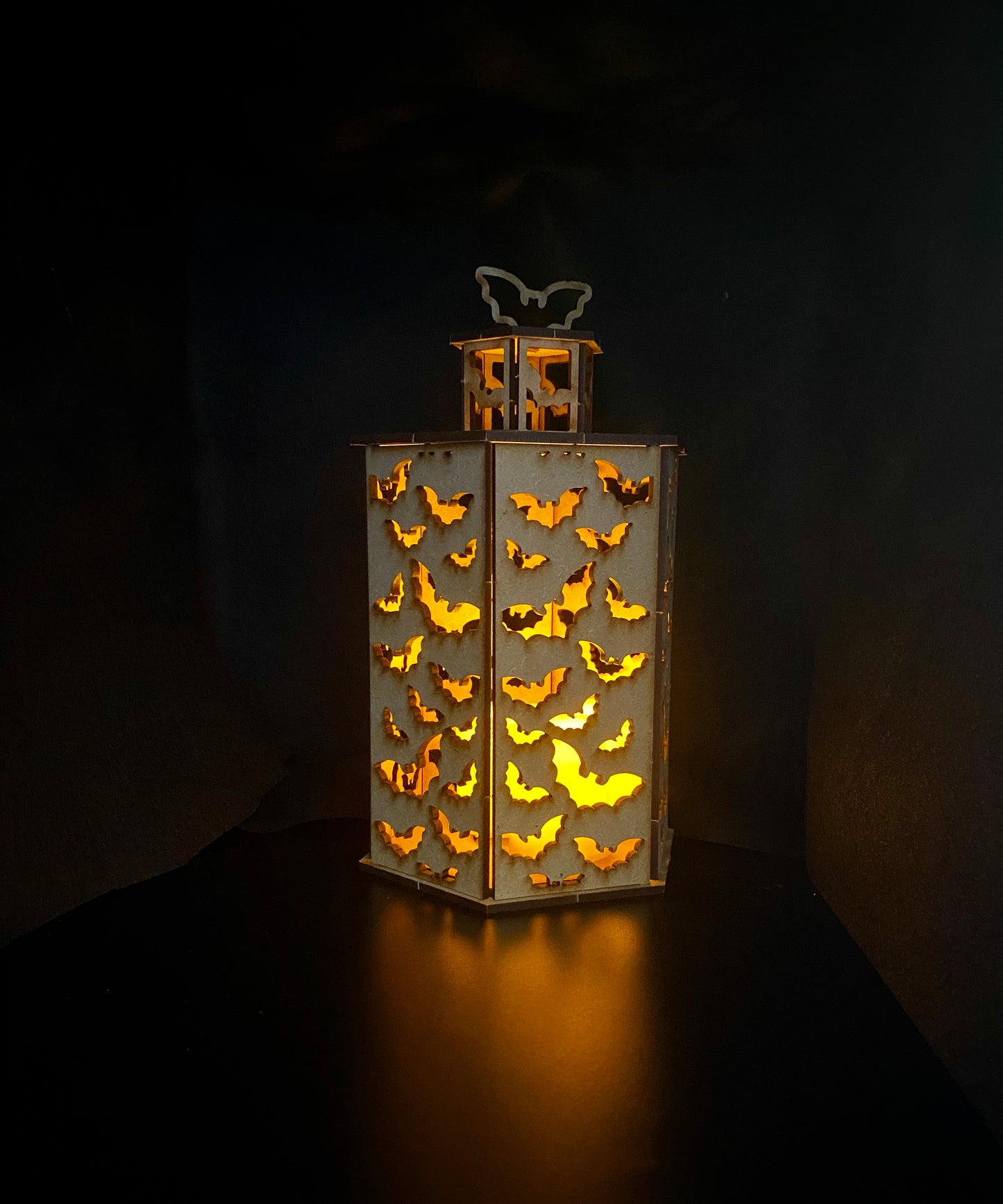 Bats Lantern MDF Craft Kit - Large