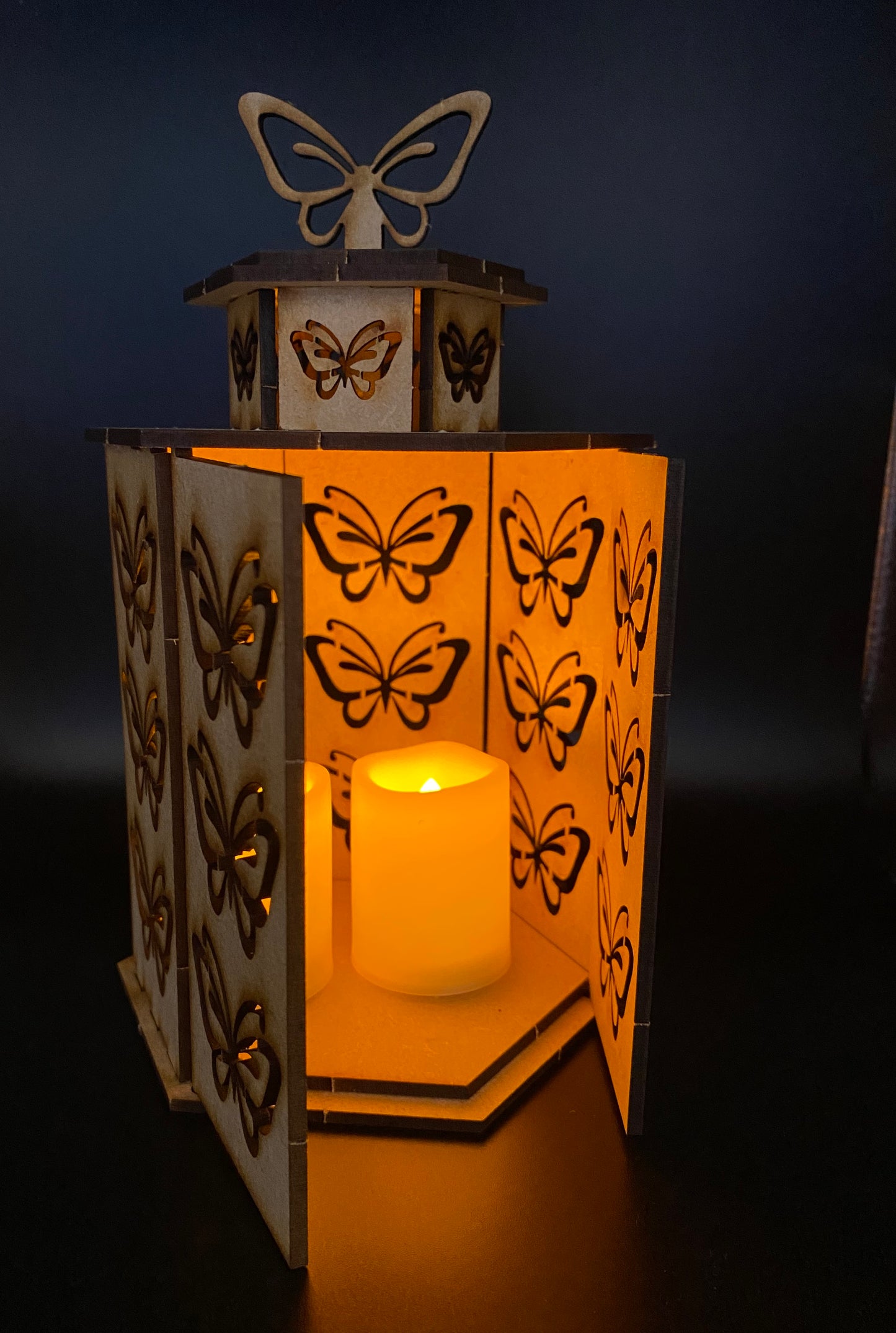 Butterflies Lantern MDF Craft Kit-Large