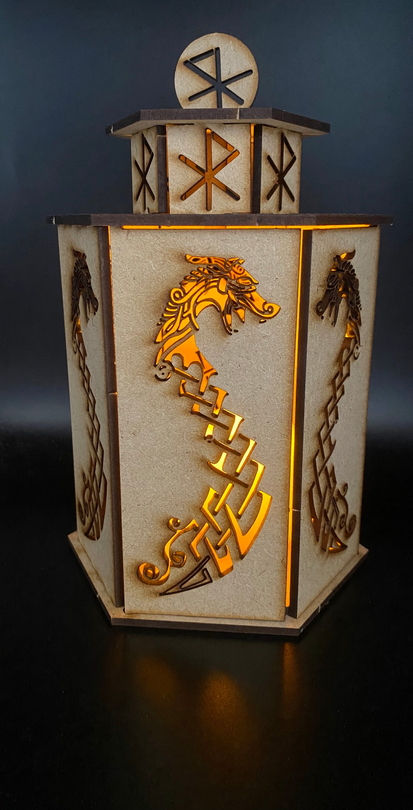 Viking Dragon Lantern MDF Craft Kit-Large
