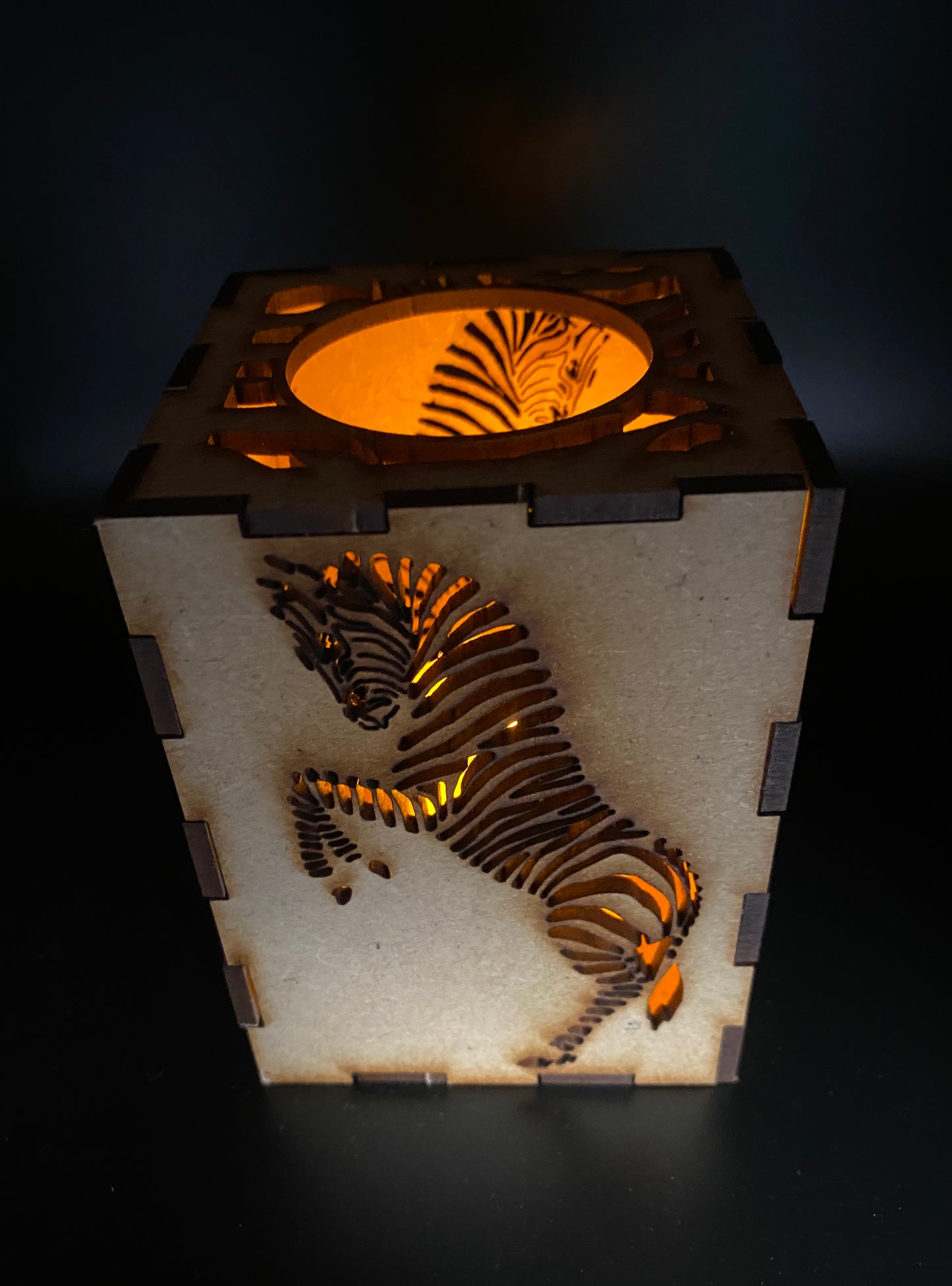 Zebra Lantern MDF Craft Kit - Small