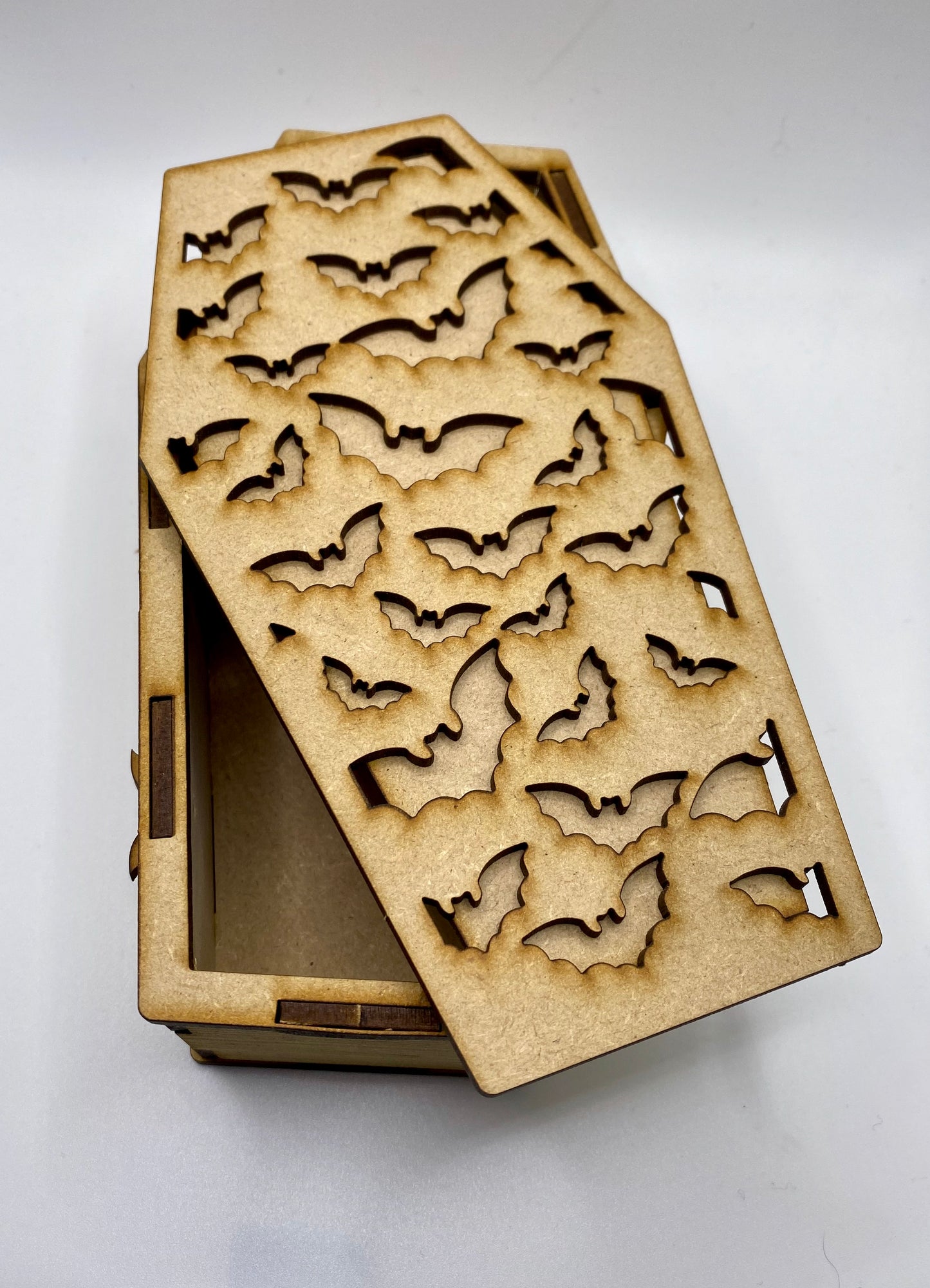 Bat Coffin Trinket Storage Box MDF Craft Kit