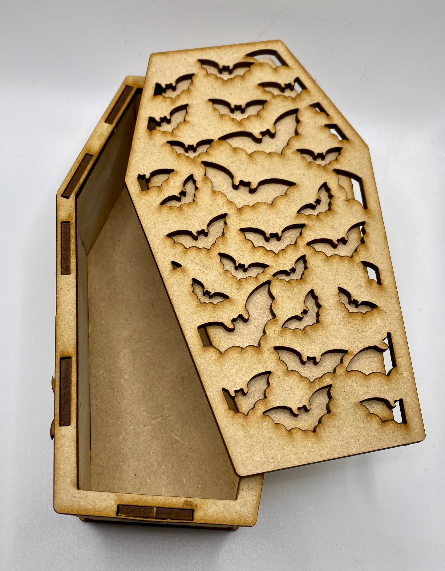 Bat Coffin Trinket Storage Box MDF Craft Kit