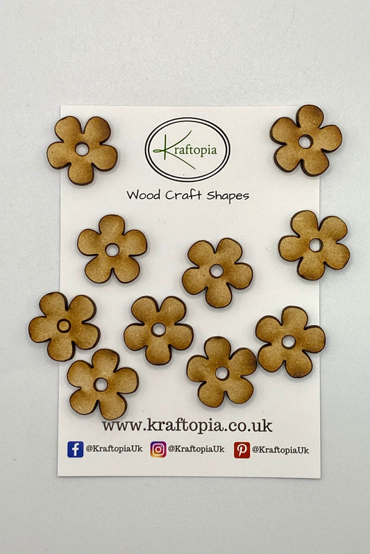 Small Flower MDF Craft Blanks
