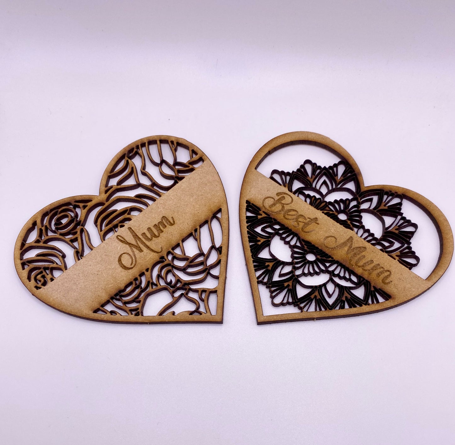 Mothers Day Heart Mum and Roses MDF Sign / Plaque