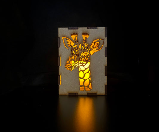 Giraffe Head Lantern MDF Craft Kit - Small