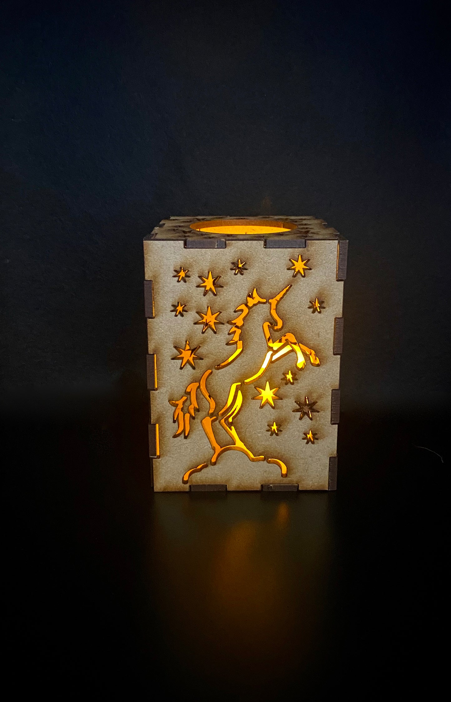 Unicorn with Stars Lantern MDF Craft Kit - Small