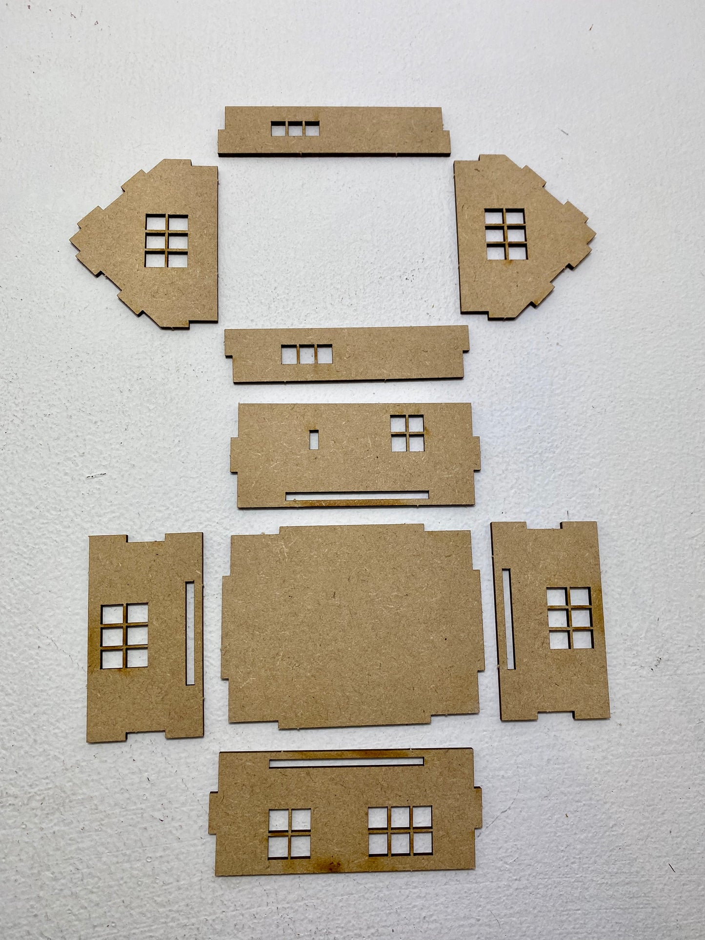 Tudor House 1.5 Storey MDF Craft Kit .