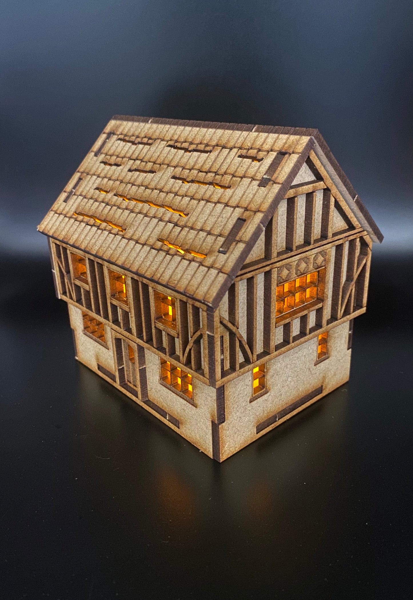 Tudor House 2 Storey MDF Craft kit.
