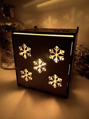 5 Snowflakes MDF Night Light Craft Kit