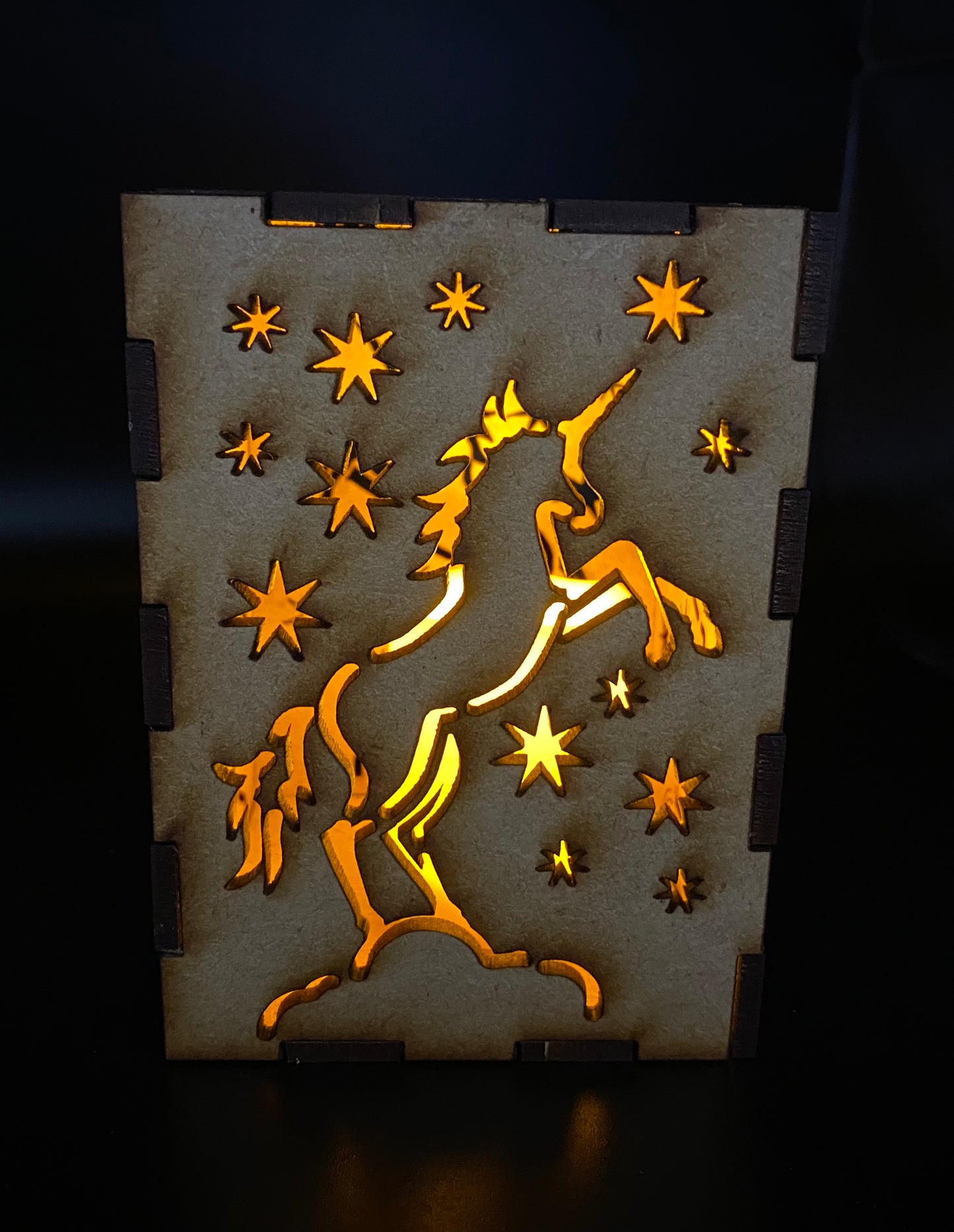 Unicorn with Stars Lantern MDF Craft Kit - Small