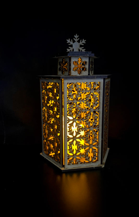 Snowflake Lantern MDF Craft Kit - Large