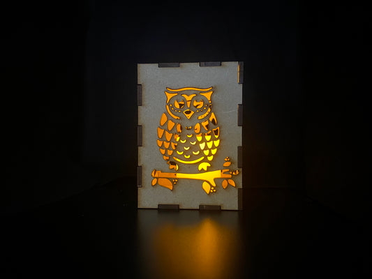 Owl Lantern MDF Craft Kit - Small