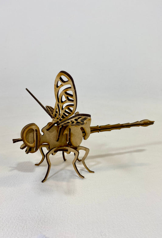 Dragonfly 3D Wooden Jigsaw MDF Craft Puzzle Kit