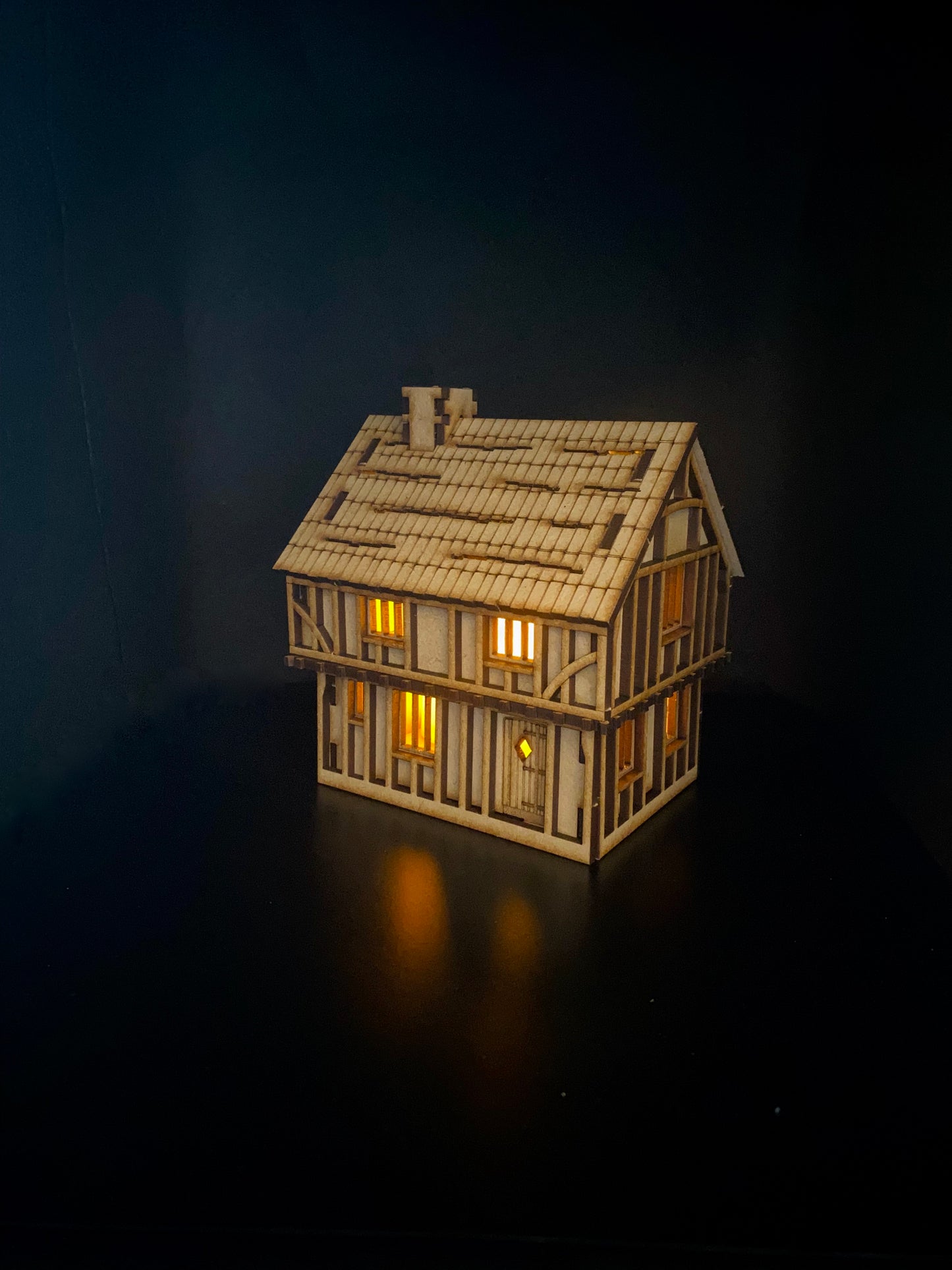 Tudor House Jettied MDF Craft kit.