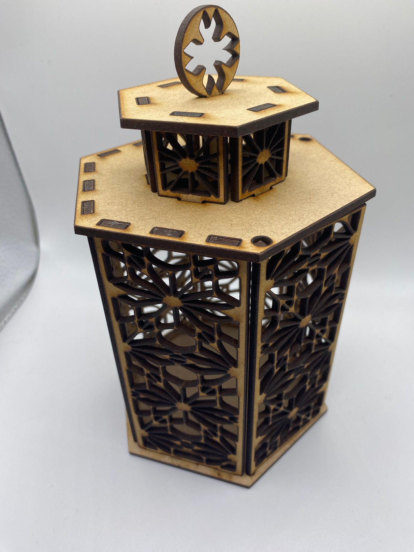 Baroque Pattern Lantern MDF Craft Kit - Large