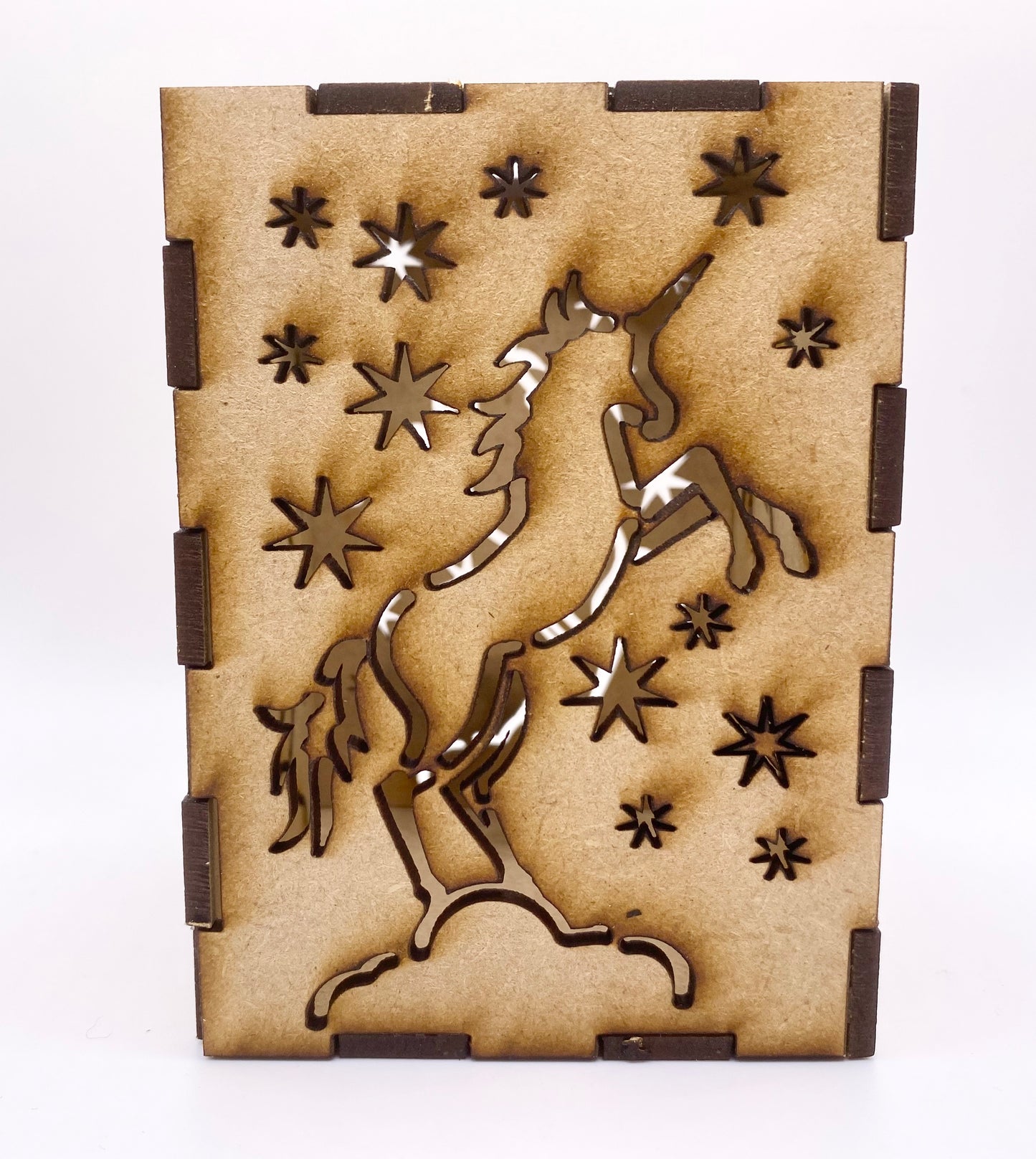 Unicorn with Stars Lantern MDF Craft Kit - Small